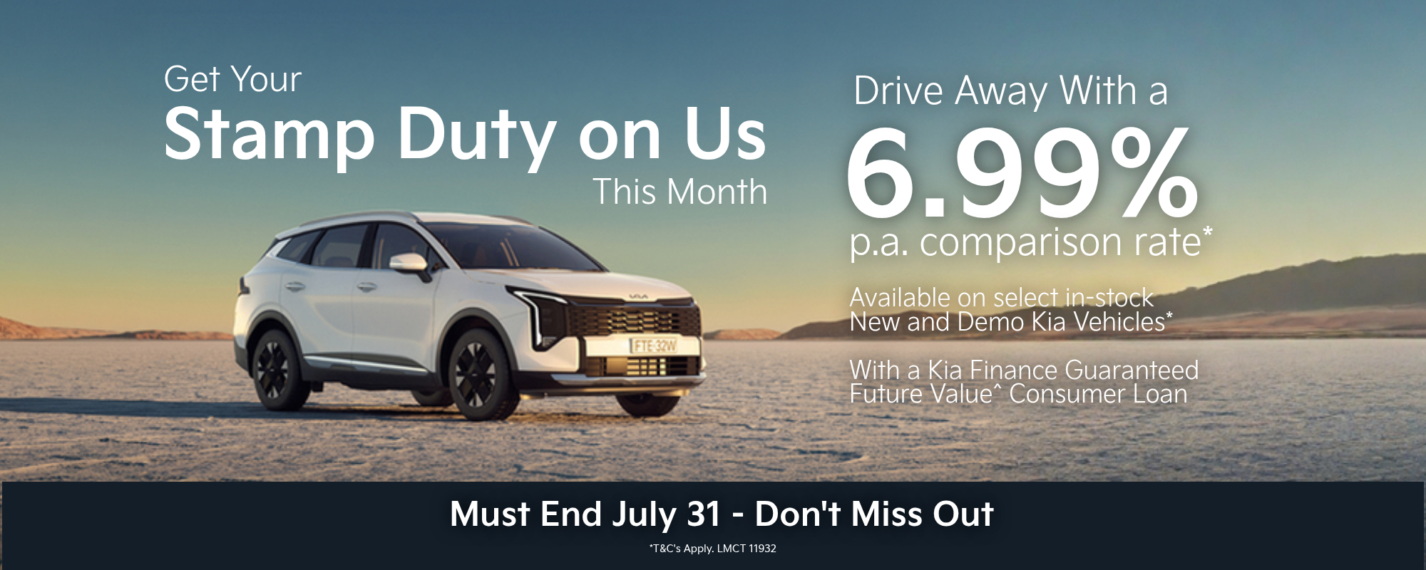 GWS Kia Stamp Duty Sale Web Banner + Social Tile 2000x800 Px